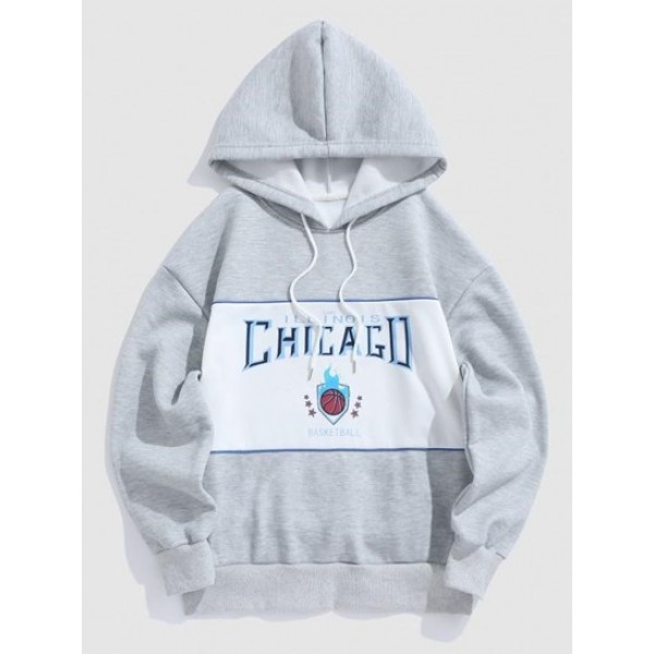 Letter CHICAGO And Basketball Printed Fl...