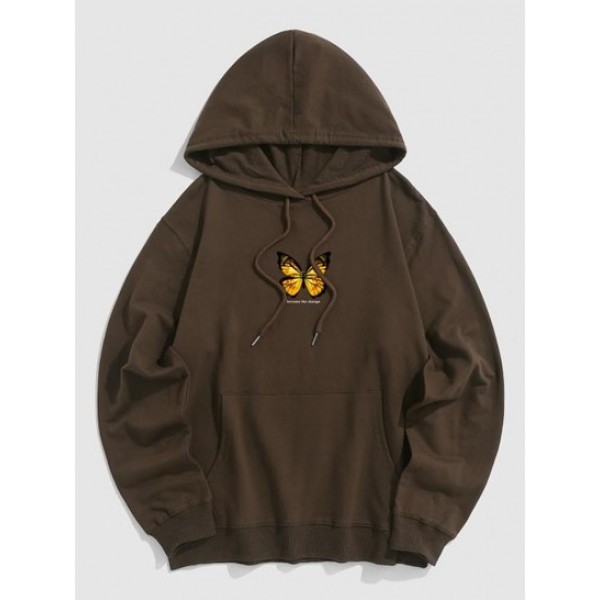 Butterfly Pattern Pullover Hoodie