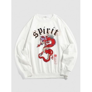 Streetwear Dragon Spirit Print Graphic S...