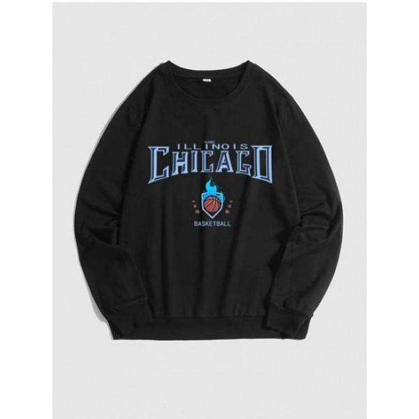 Letter CHICAGO And Basketball Pattern Pu...