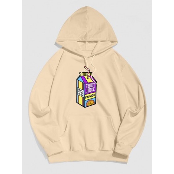 FRUIT JUICE Box Print Graphic Hoodie