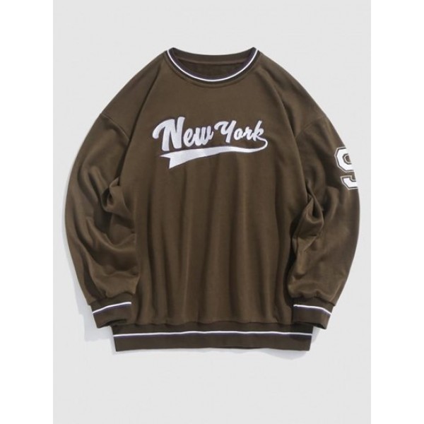 Number And New York Embroidery Pullover ...