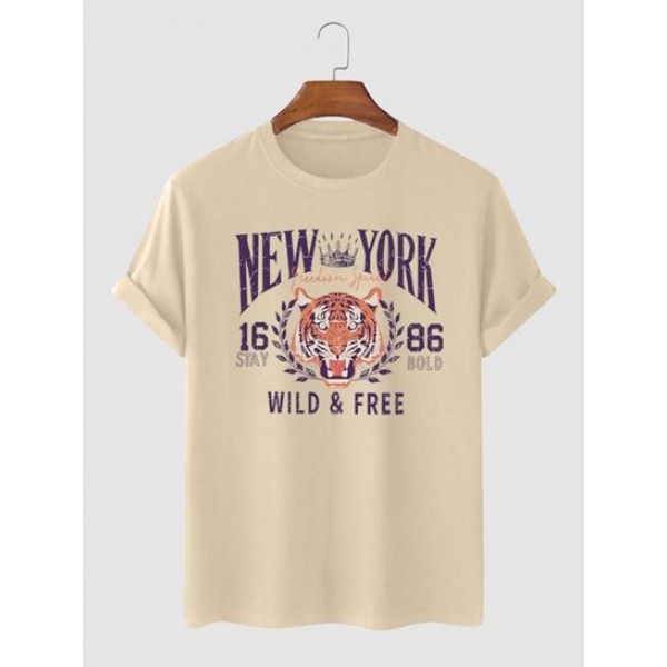 Tiger And NEW YORK Graphic Printed T-shi...