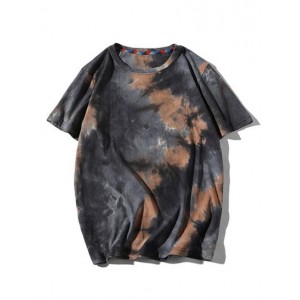 Y2K Aesthetic Tie Dye Design Casual T-sh...