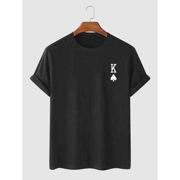 Playing Card King Of Spades Pattern T-sh...