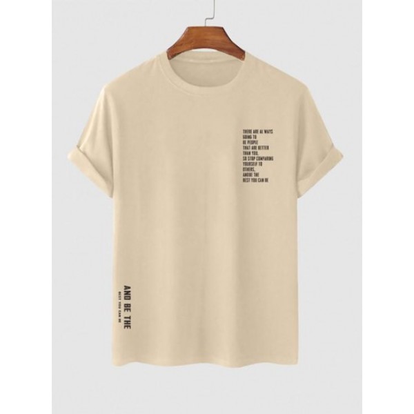 Wisdom Words Printed Casual T-shirt