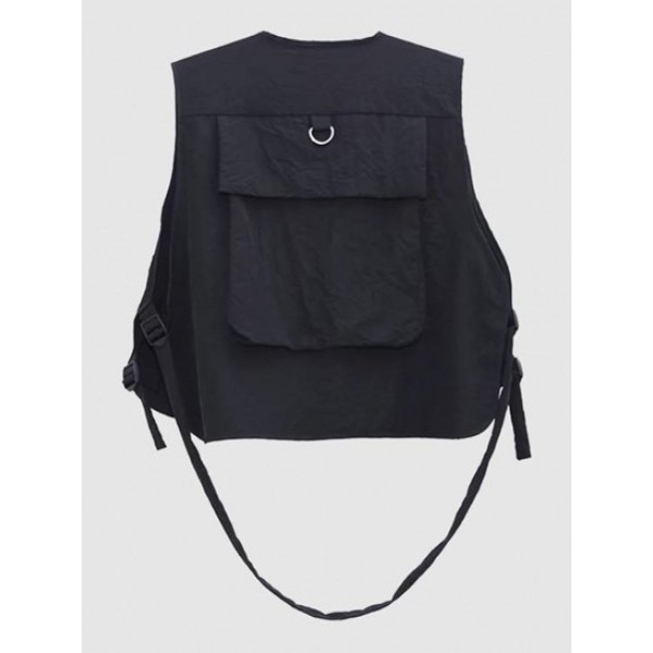 Multi-pocket Side-release Buckle Design Cargo Vest