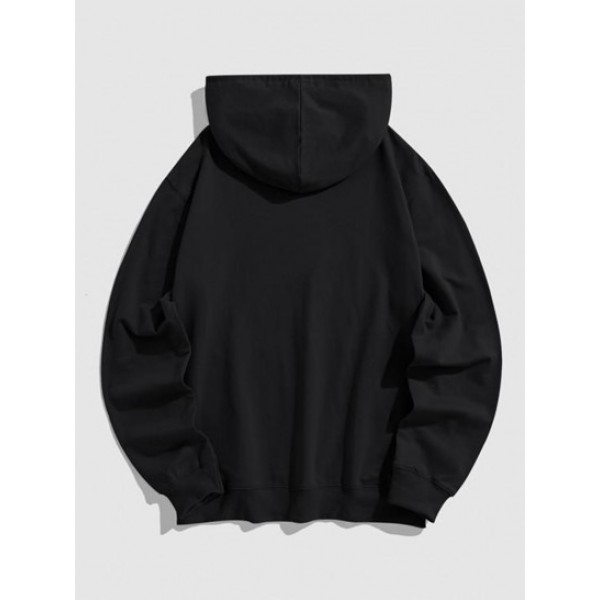 ALASKA Letter Printed Kangaroo Pocket Hoodie