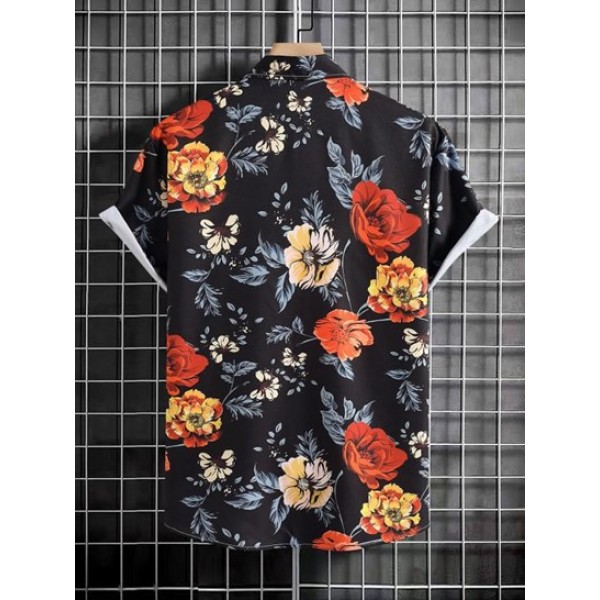 Floral Print Summer Vacation Shirt