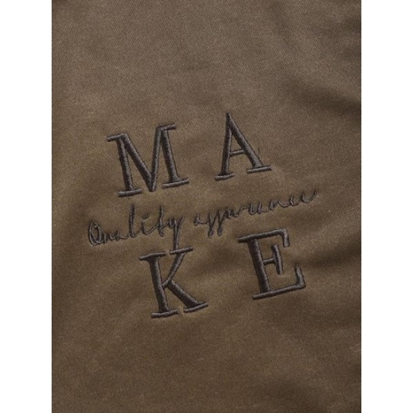 Letter Print Crew Neck Casual Sweatshirt