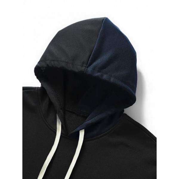 Colorblock Kangaroo Pocket Hoodie