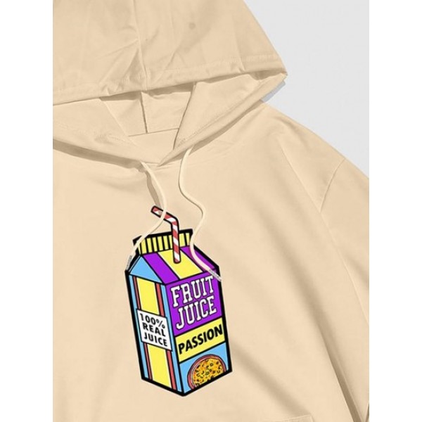 FRUIT JUICE Box Print Graphic Hoodie