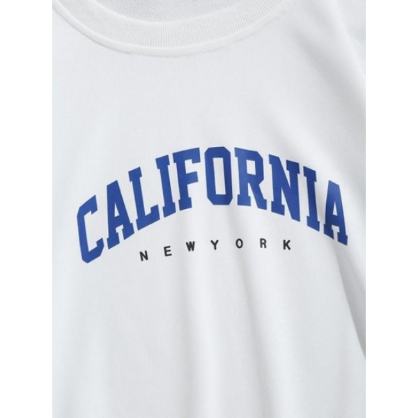 Letter CALIFORNIA Printed Sweatshirt