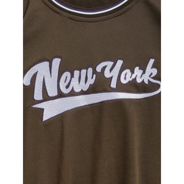 Number And New York Embroidery Pullover Essentials Sweatshirt