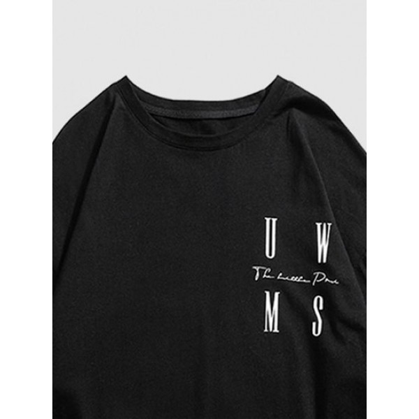 Letter Long Sleeves T Shirt