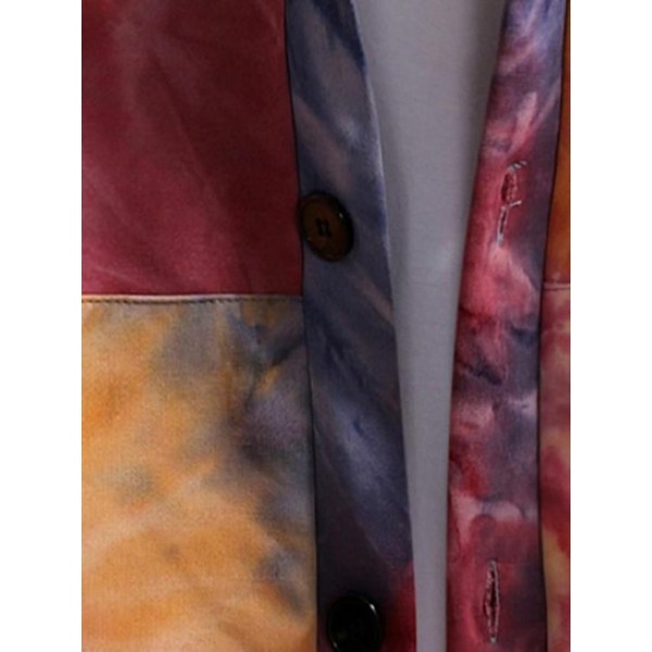 Tie Dye Drop Shoulder Hooded Jacket