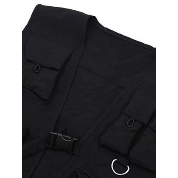 Multi-pocket Side-release Buckle Design Cargo Vest