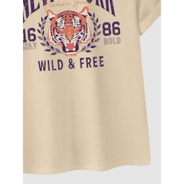 Tiger And NEW YORK Graphic Printed T-shirt